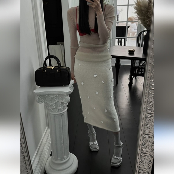 ZARA Alpaca Blend Midi Skirt - Picture 7 of 16